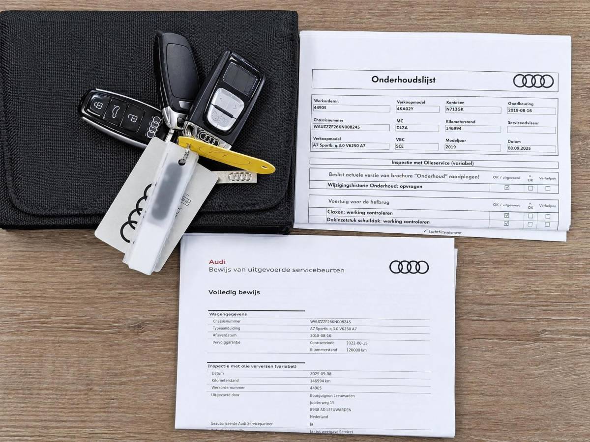 Audi A7 Audi A7 Sportback 55 TFSI quattro Pro Line S | Incl. 12 maanden garantie | Schuif/kantel panorama dak | 360° camera | Head-up display | Wegklapbare trekhaak | Matrix koplampen | Soft close | Memory zetels | Dode hoek detectie | Elektrische achterklep | Bowers & Wilkens | Standkachel |
