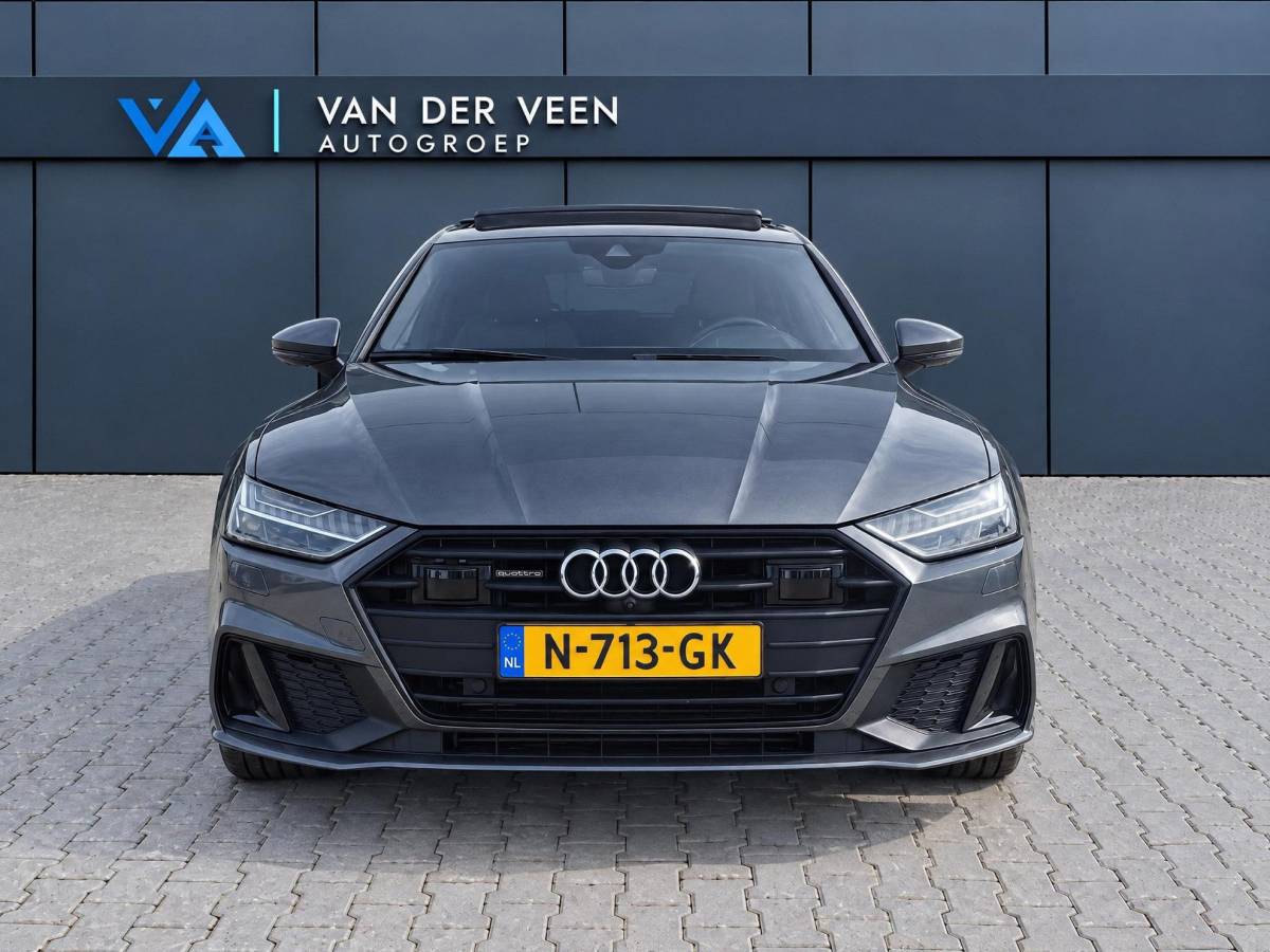 Audi A7 Audi A7 Sportback 55 TFSI quattro Pro Line S | Incl. 12 maanden garantie | Schuif/kantel panorama dak | 360° camera | Head-up display | Wegklapbare trekhaak | Matrix koplampen | Soft close | Memory zetels | Dode hoek detectie | Elektrische achterklep | Bowers & Wilkens | Standkachel |