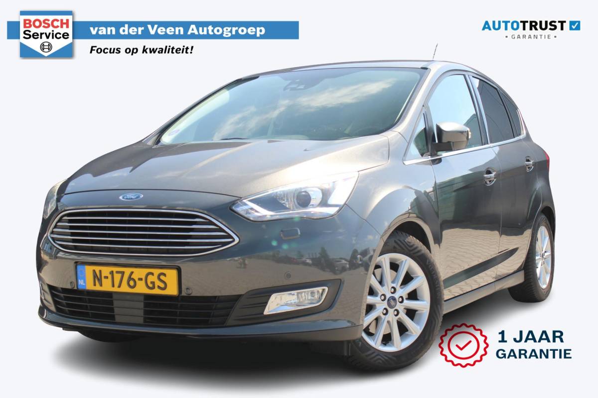 Ford C-MAX Ford C-Max 1.5 Titanium | Incl. 12 maanden garantie | Trekhaak | Achteruitrijcamera | Parkeersensoren | Elektrische kofferklep | Adaptieve cruise control | Climate control | Lane assist | Navigatie | Bluetooth | Lichtmetalen velgen | Airco