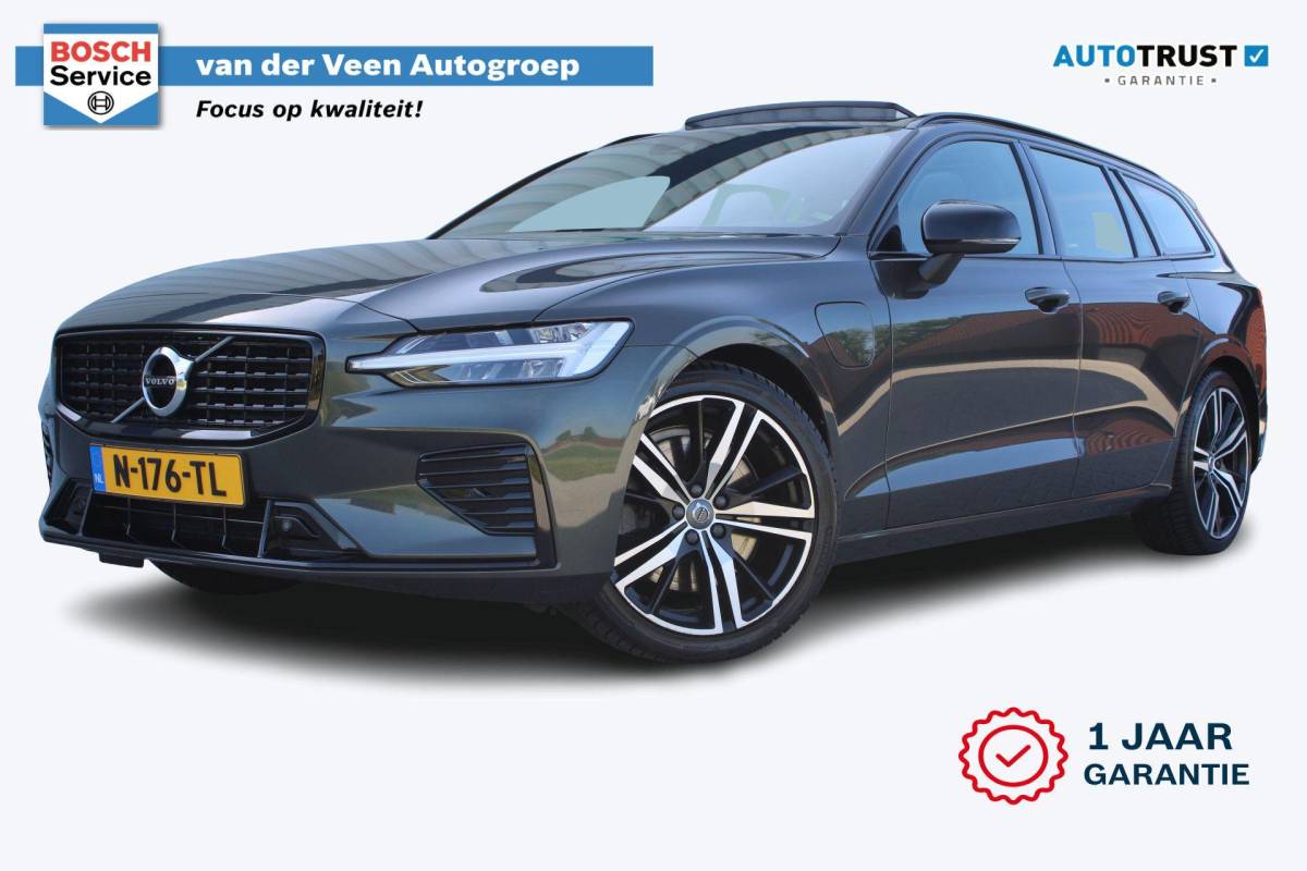 Volvo V60 Volvo V60 2.0 T8 Recharge AWD R-Design | Incl. 12 maanden garantie | SOH 91% | Pilot assist | Harman/Kardon audio | Memory seats | Stoel/stuurverwarming | Uitklapbare trekhaak | Schuif/kantel dak | Apple carplay/Android auto |