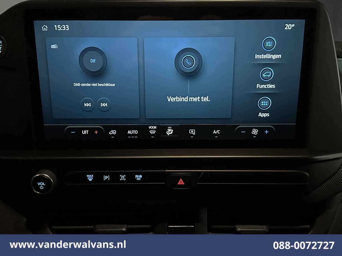 Ford Transit Custom Ford Transit Custom 2.0 TDCI 136pk L2H1 Euro6 Airco | Camera | LED | Apple Carplay | Cruisecontrol Android Auto, Verwarmde voorruit, Parkeersensoren, Bijrijdersbank, 2740kg trekvermogen