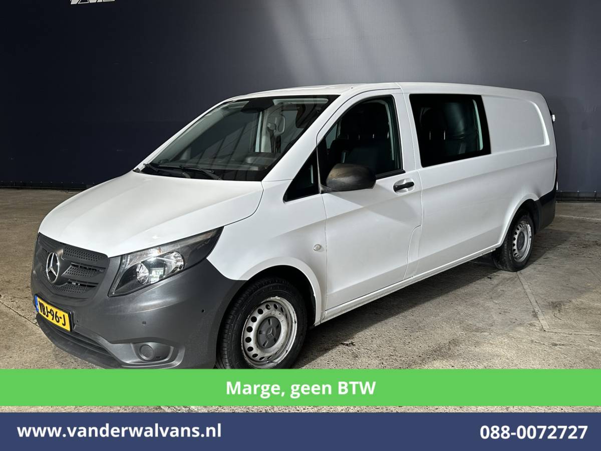 Mercedes-Benz Vito Mercedes-Benz Vito 111 CDI **MARGE, Geen BTW** L3H1 Dubbele Cabine Euro6 Airco | 5-Zits | Camera | Navigatie | Cruisecontrol Trekhaak, Parkeersensoren