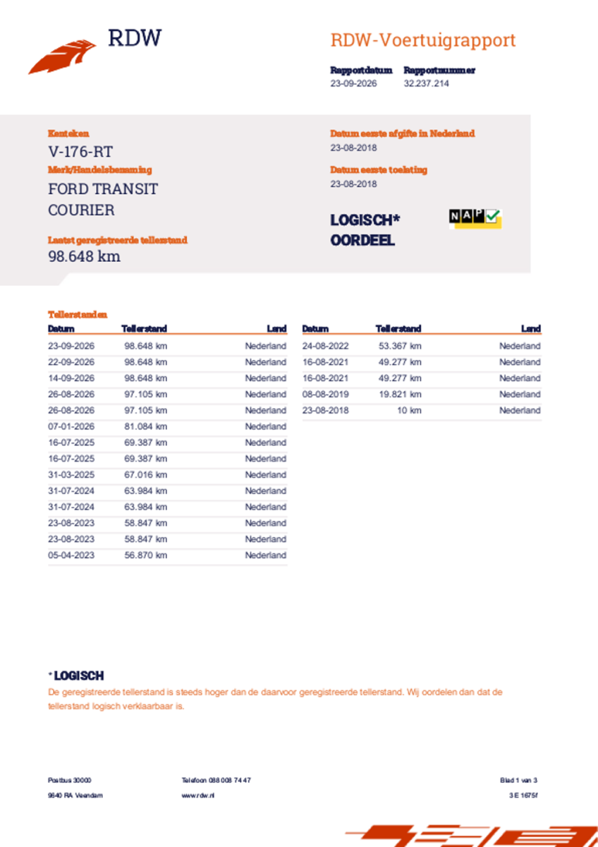 Ford Transit Courier Ford Transit Courier 1.5 TDCI Trend, Airco, CruiseControl, Stoel verwarming Schuifdeur 1ste eigenaar Nederlandse bus RIJKLAARPRIJS