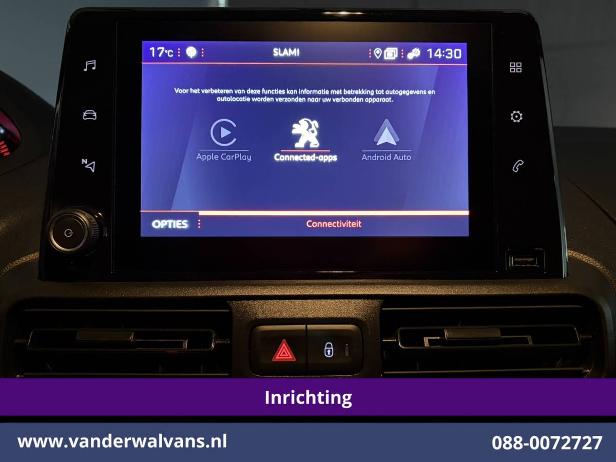 Peugeot Partner Peugeot Partner 1.5 BlueHDI 102pk L1H1 inrichting Euro6 Airco | Navigatie | Apple Carplay Trekhaak, Cruisecontrol, Android Auto, Parkeersensoren