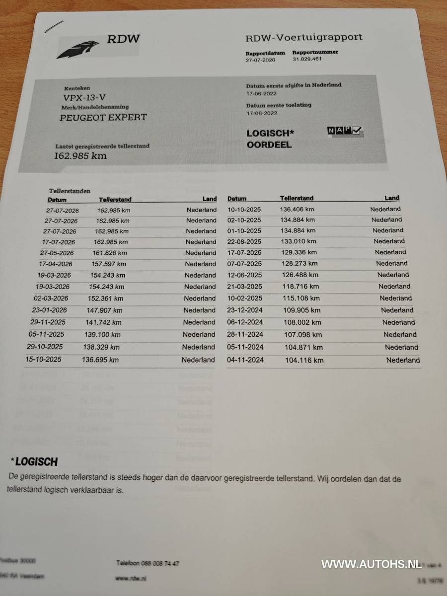 Peugeot Expert Peugeot Expert 1.5 BlueHDI 100 Premium , Extra lang , Euro 6 , 1e Eig. cruise , camera , Nw koppeling , apk maart 2027, nette b