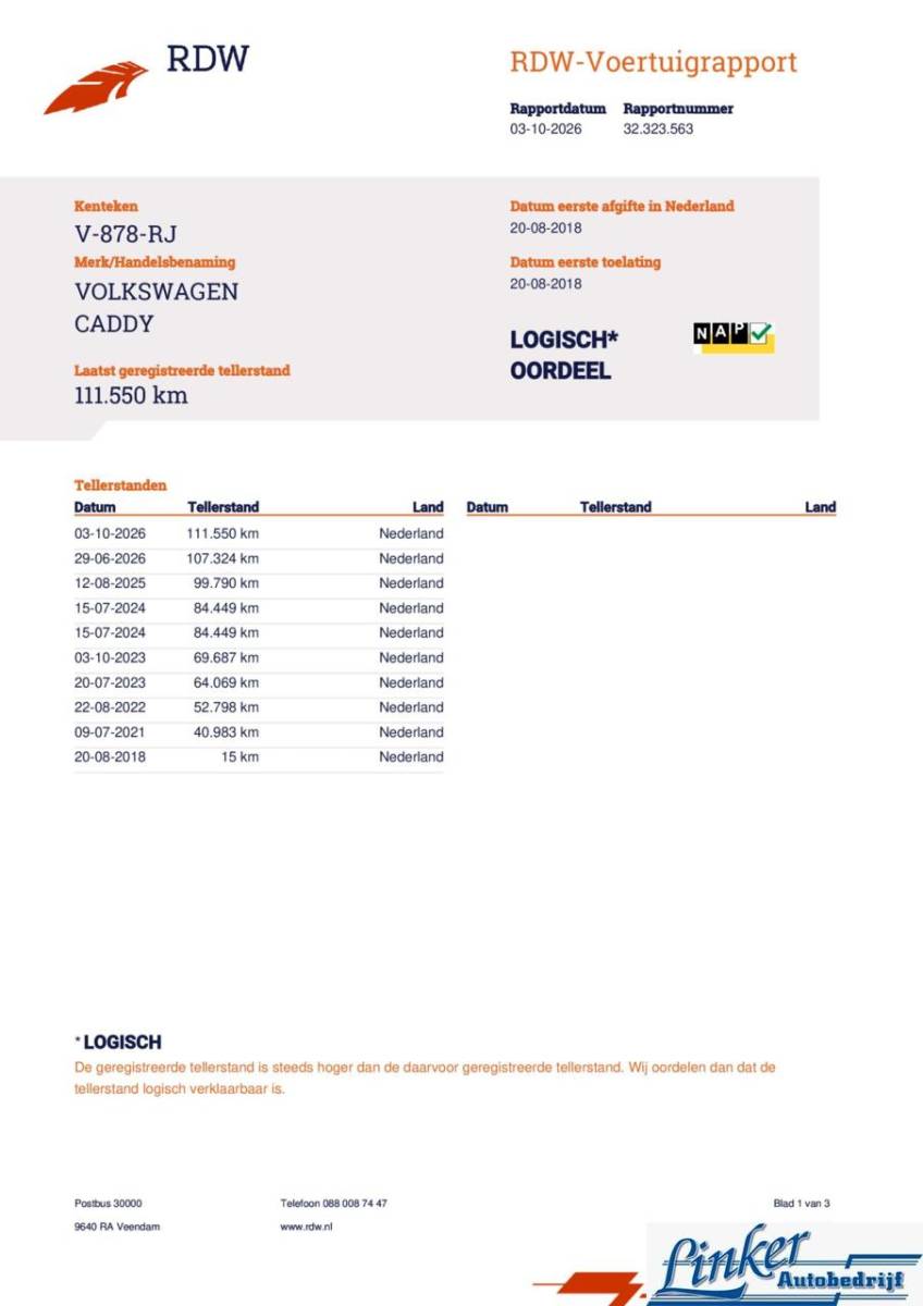 Volkswagen Caddy Volkswagen Caddy Bestel 2.0 TDI L2H1 BMT Maxi Highline -NL-AUTO MARGE