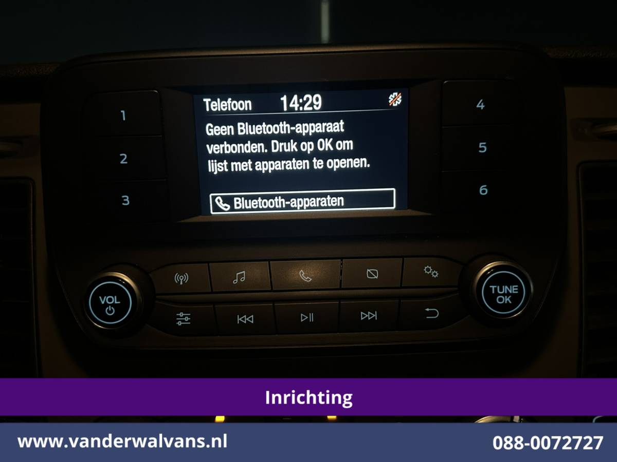 Ford Transit Custom Ford Transit Custom 2.0 TDCI L1H1 Inrichting Euro6 Airco | Camera | LED | Cruisecontrol | Verwarmde voorruit Parkeersensoren, Bijrijdersbank