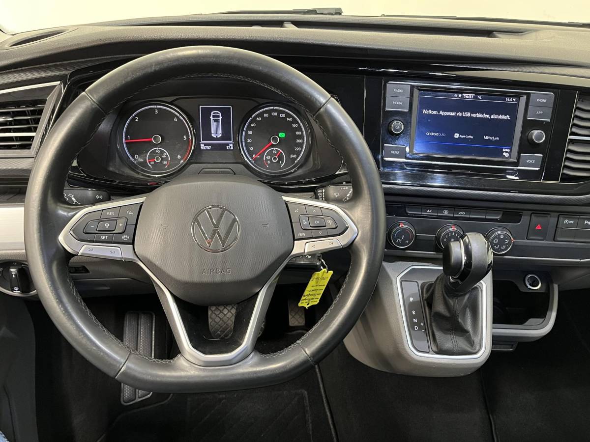Volkswagen Transporter Volkswagen Transporter 2.0 TDI L2H1 Dubbele Cabine Highline Automaat Airco Cruise Control Apple Carplay/Android Auto Trekhaak Parkeersensoren
