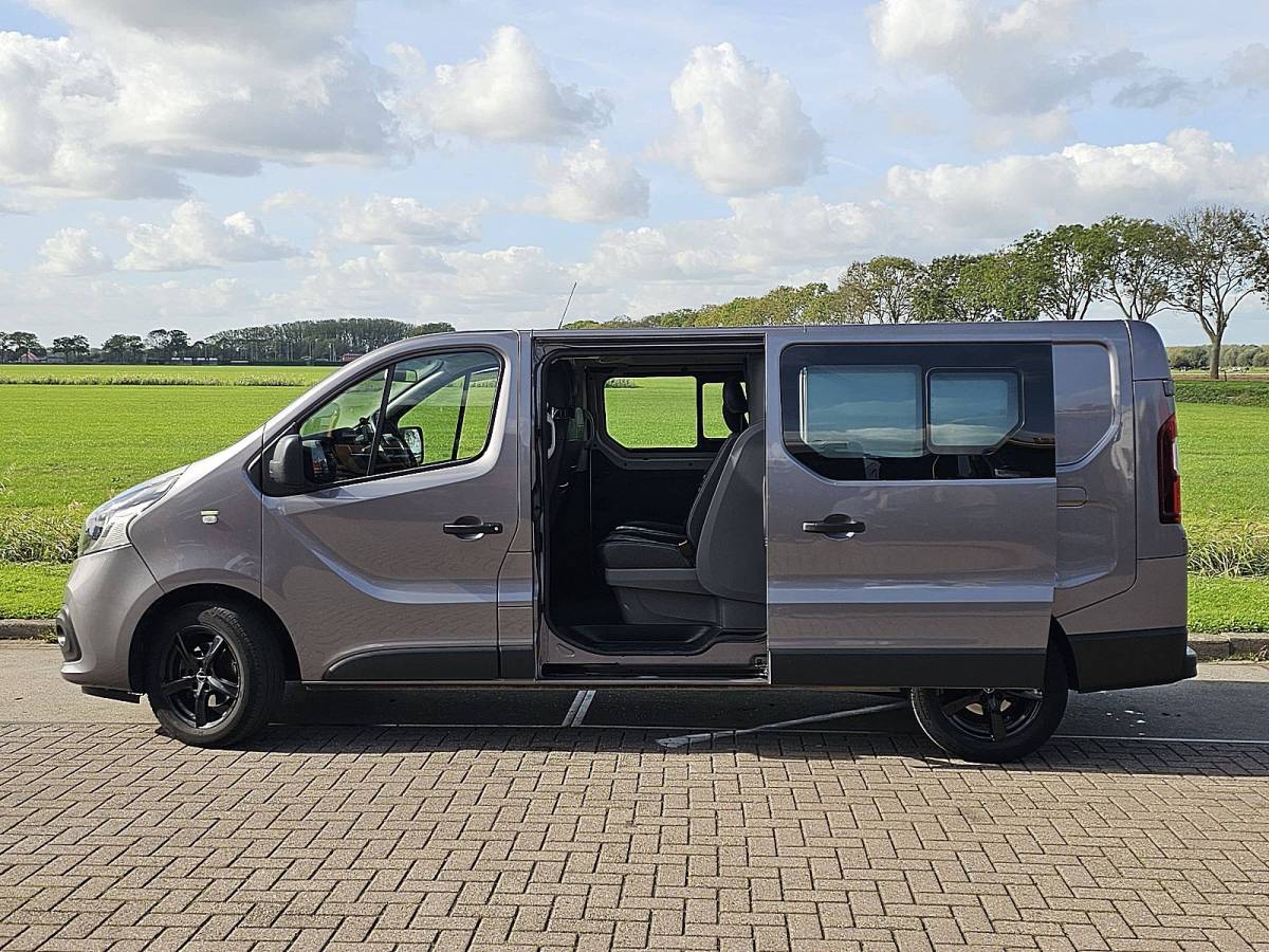 Renault Trafic RENAULT TRAFIC 1.6 DCI L2H1 dubbel cabine lang leder carplay climatronic EURO6 dubbele schuifdeur!