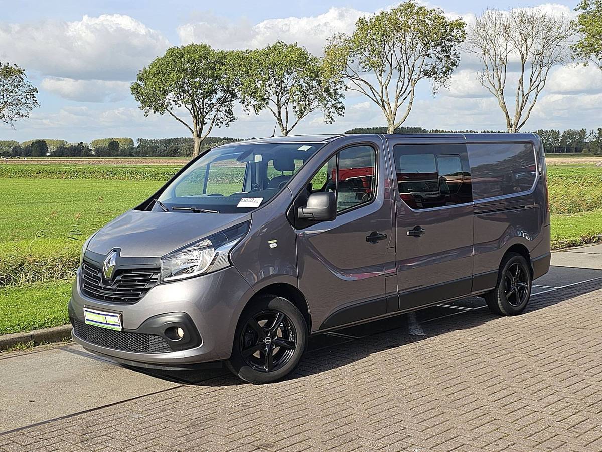 Renault Trafic RENAULT TRAFIC 1.6 DCI L2H1 dubbel cabine lang leder carplay climatronic EURO6 dubbele schuifdeur!