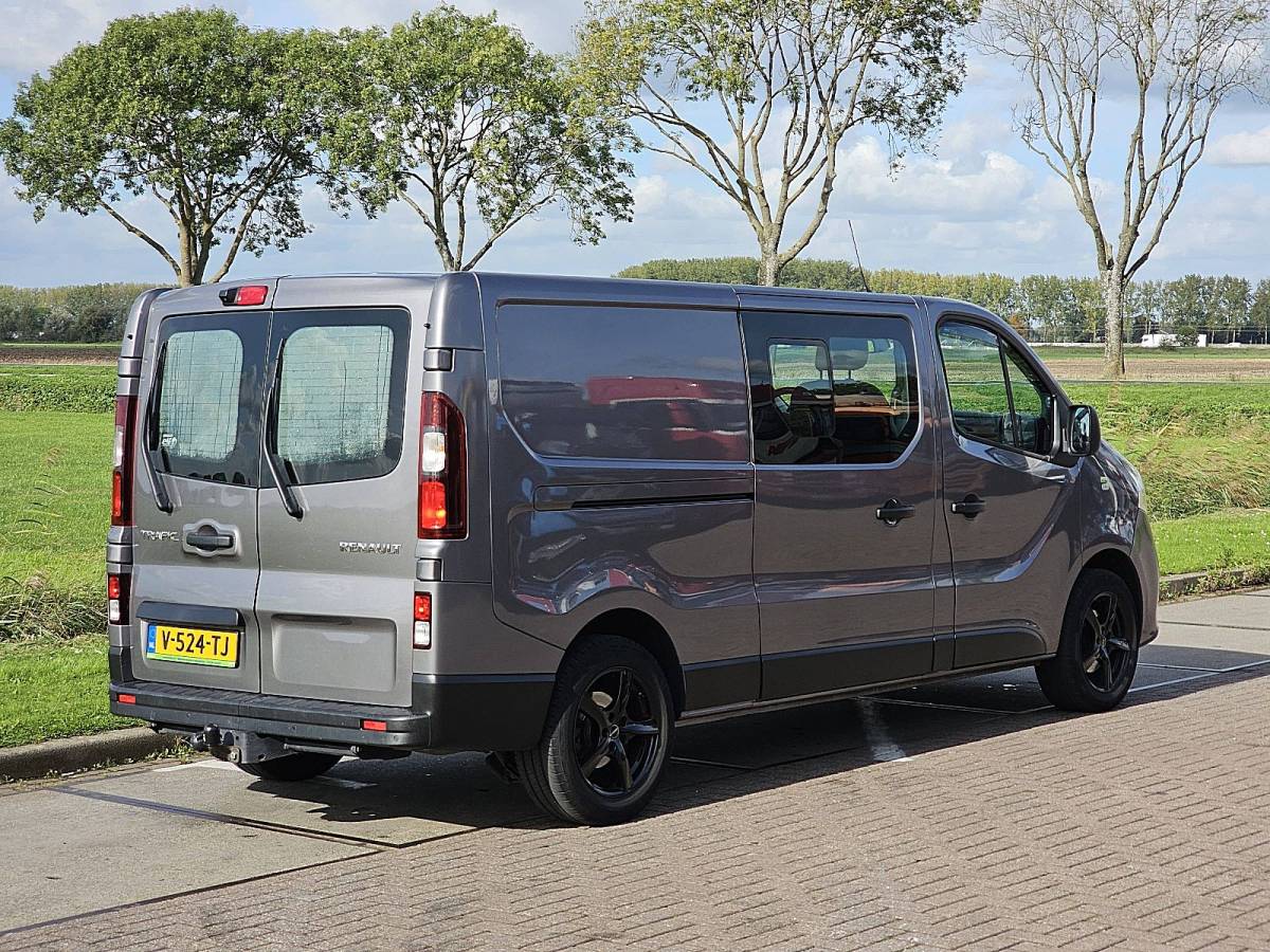 Renault Trafic RENAULT TRAFIC 1.6 DCI L2H1 dubbel cabine lang leder carplay climatronic EURO6 dubbele schuifdeur!