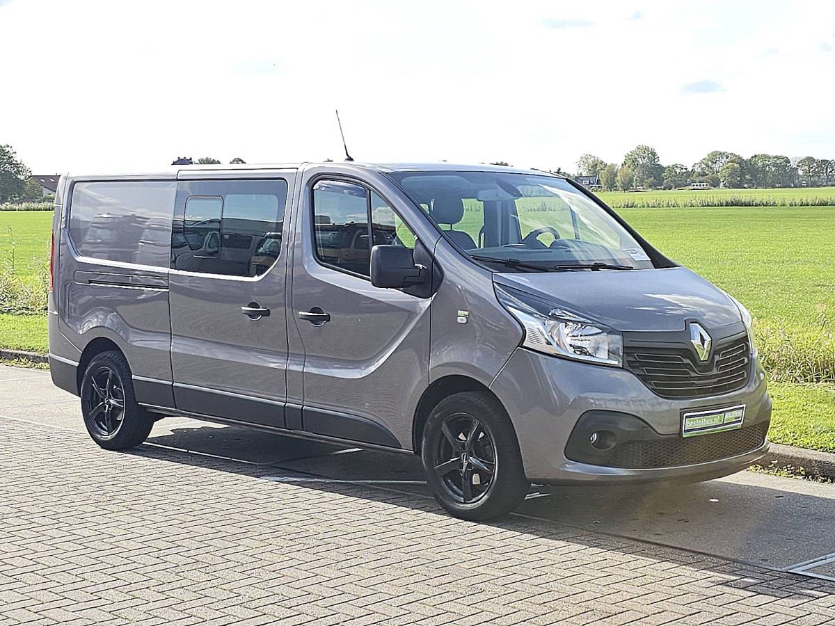 Renault Trafic RENAULT TRAFIC 1.6 DCI L2H1 dubbel cabine lang leder carplay climatronic EURO6 dubbele schuifdeur!