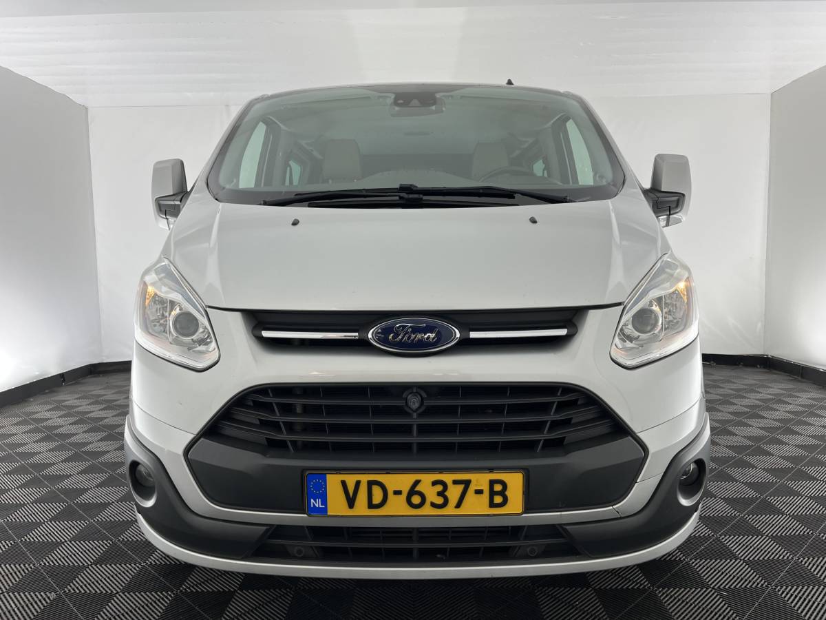 Ford Transit Custom Ford Transit Custom 290 2.2 TDCI L2H1 Limited DC *DUBBEL-CABINE | DUBBELE-SCHUIFDEUR | LEATHER | NAVI-FULLMAP | CAMERA | AIRCO | CRUISE | PDC | 16”ALU | TOWBAR*