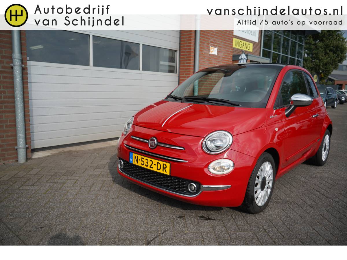 Fiat 500 Fiat 500 1.0 HYBRID DOLCEVITA SEPT 2021 ORIGINEEL NEDERLANDS PANORAMADAK LEDER ECC AIRCO CRUISECONTROL PARKEERSENSOREN BLUETOOTH 15INCH LMV ELECTR.RAMEN/SPIEGELS