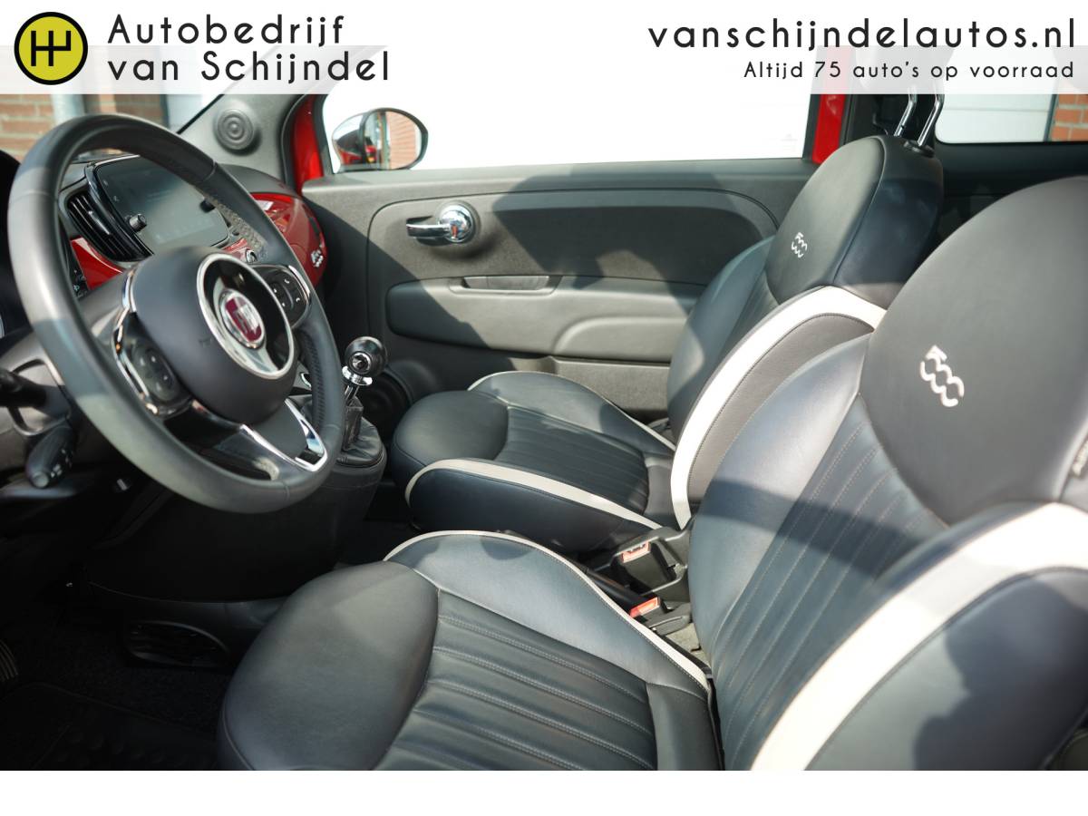 Fiat 500 Fiat 500 1.0 HYBRID DOLCEVITA SEPT 2021 ORIGINEEL NEDERLANDS PANORAMADAK LEDER ECC AIRCO CRUISECONTROL PARKEERSENSOREN BLUETOOTH 15INCH LMV ELECTR.RAMEN/SPIEGELS