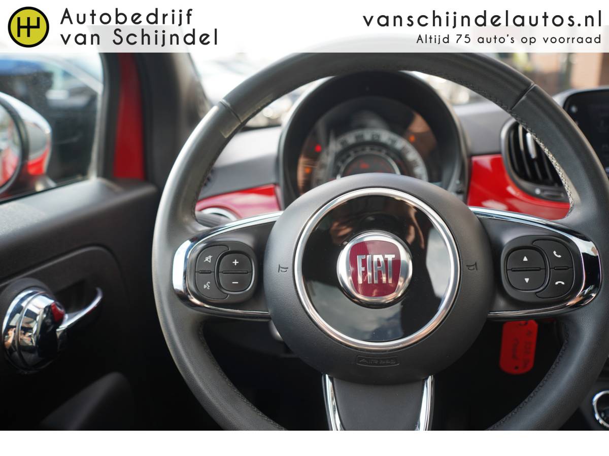 Fiat 500 Fiat 500 1.0 HYBRID DOLCEVITA SEPT 2021 ORIGINEEL NEDERLANDS PANORAMADAK LEDER ECC AIRCO CRUISECONTROL PARKEERSENSOREN BLUETOOTH 15INCH LMV ELECTR.RAMEN/SPIEGELS