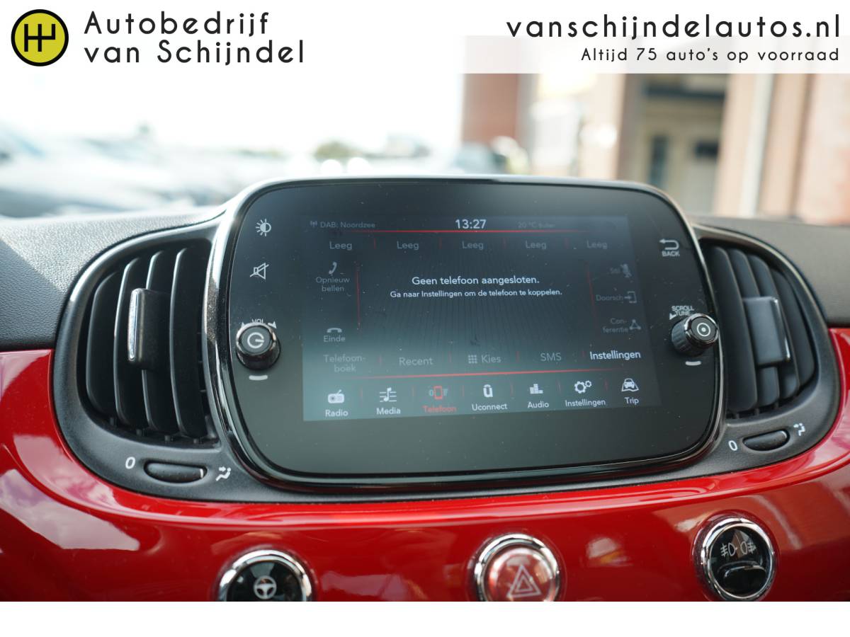 Fiat 500 Fiat 500 1.0 HYBRID DOLCEVITA SEPT 2021 ORIGINEEL NEDERLANDS PANORAMADAK LEDER ECC AIRCO CRUISECONTROL PARKEERSENSOREN BLUETOOTH 15INCH LMV ELECTR.RAMEN/SPIEGELS