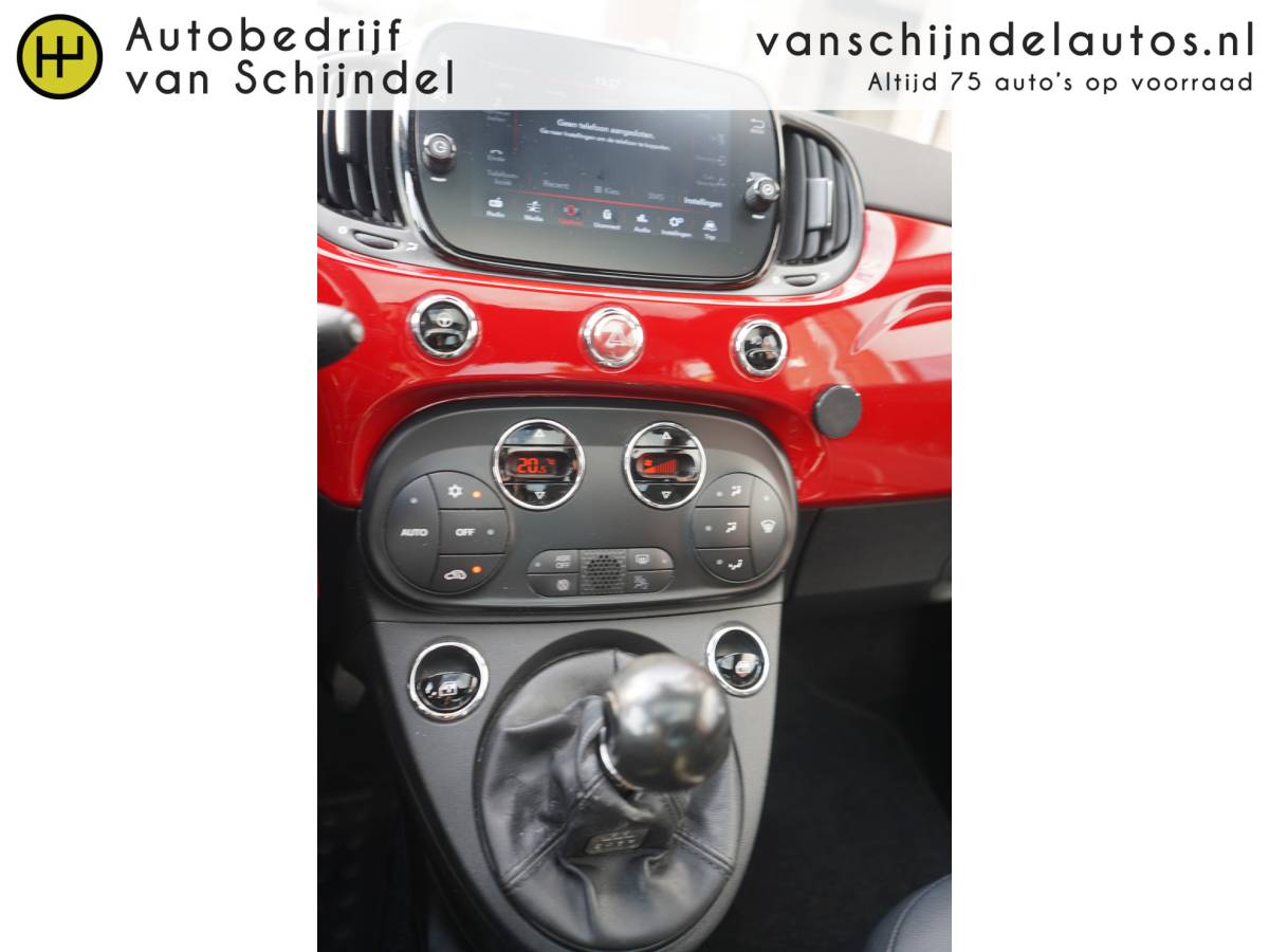 Fiat 500 Fiat 500 1.0 HYBRID DOLCEVITA SEPT 2021 ORIGINEEL NEDERLANDS PANORAMADAK LEDER ECC AIRCO CRUISECONTROL PARKEERSENSOREN BLUETOOTH 15INCH LMV ELECTR.RAMEN/SPIEGELS