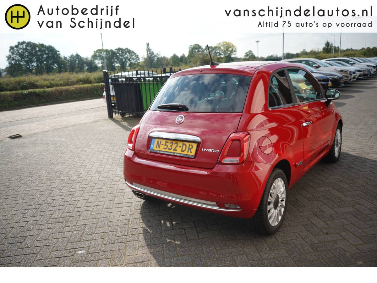 Fiat 500 Fiat 500 1.0 HYBRID DOLCEVITA SEPT 2021 ORIGINEEL NEDERLANDS PANORAMADAK LEDER ECC AIRCO CRUISECONTROL PARKEERSENSOREN BLUETOOTH 15INCH LMV ELECTR.RAMEN/SPIEGELS