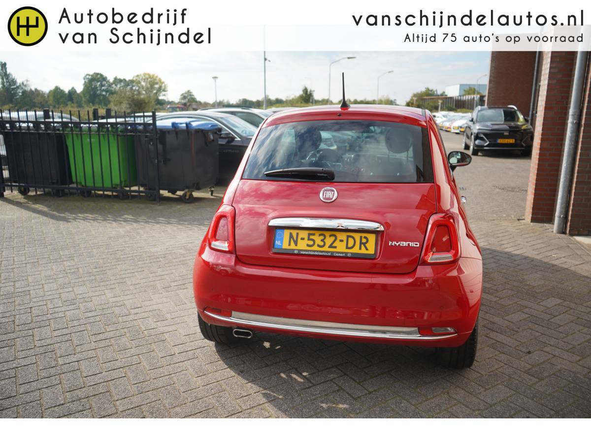 Fiat 500 Fiat 500 1.0 HYBRID DOLCEVITA SEPT 2021 ORIGINEEL NEDERLANDS PANORAMADAK LEDER ECC AIRCO CRUISECONTROL PARKEERSENSOREN BLUETOOTH 15INCH LMV ELECTR.RAMEN/SPIEGELS