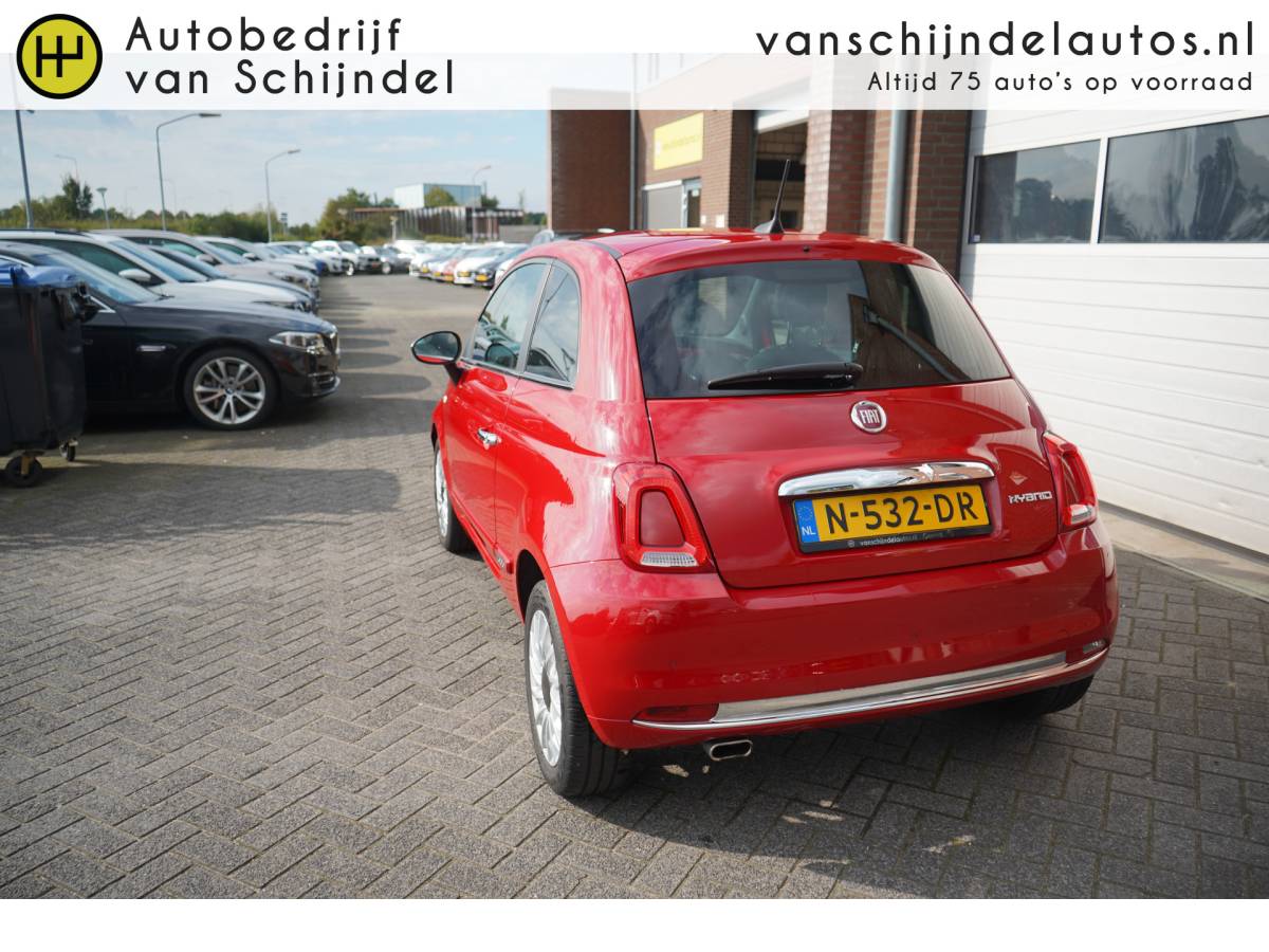 Fiat 500 Fiat 500 1.0 HYBRID DOLCEVITA SEPT 2021 ORIGINEEL NEDERLANDS PANORAMADAK LEDER ECC AIRCO CRUISECONTROL PARKEERSENSOREN BLUETOOTH 15INCH LMV ELECTR.RAMEN/SPIEGELS