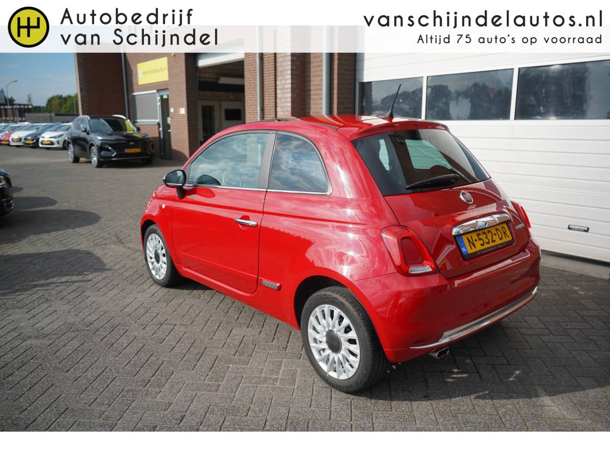 Fiat 500 Fiat 500 1.0 HYBRID DOLCEVITA SEPT 2021 ORIGINEEL NEDERLANDS PANORAMADAK LEDER ECC AIRCO CRUISECONTROL PARKEERSENSOREN BLUETOOTH 15INCH LMV ELECTR.RAMEN/SPIEGELS