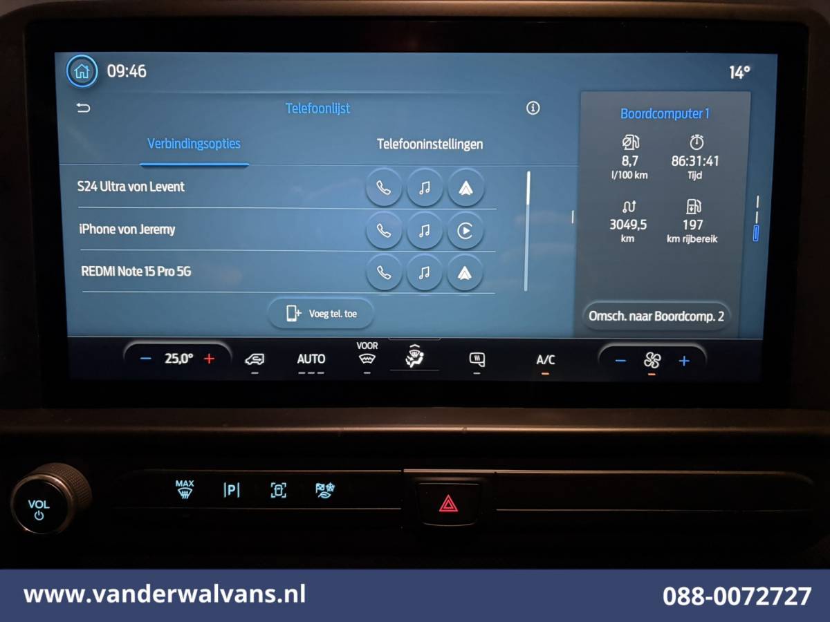 Ford Transit Custom Ford Transit Custom 2.0 TDCI 136pk L2H1 Euro6 Airco | Camera | LED | Apple Carplay | Cruisecontrol Android Auto, Verwarmde Voorruit, Parkeersensoren, Bijrijdersbank, 2740kg trekvermogen