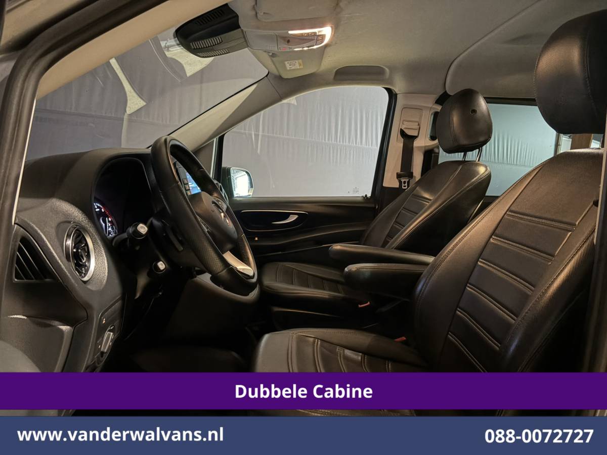 Mercedes-Benz Vito Mercedes-Benz Vito 116 CDI 164pk L2H1 Dubbele cabine Automaat Euro6 Airco | 5-Zits | Camera | 2x Zijdeur | LED | Apple Carplay 2500kg Trekhaak, Cruisecontrol, Android Auto, Lederen Bekleding, Parkeersensoren