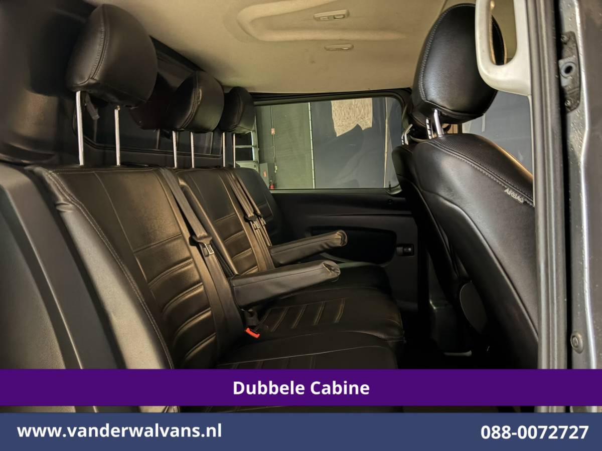 Mercedes-Benz Vito Mercedes-Benz Vito 116 CDI 164pk L2H1 Dubbele cabine Automaat Euro6 Airco | 5-Zits | Camera | 2x Zijdeur | LED | Apple Carplay 2500kg Trekhaak, Cruisecontrol, Android Auto, Lederen Bekleding, Parkeersensoren