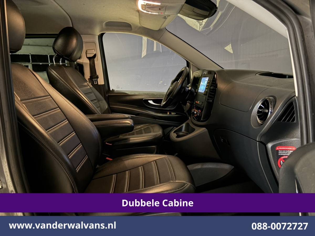 Mercedes-Benz Vito Mercedes-Benz Vito 116 CDI 164pk L2H1 Dubbele cabine Automaat Euro6 Airco | 5-Zits | Camera | 2x Zijdeur | LED | Apple Carplay 2500kg Trekhaak, Cruisecontrol, Android Auto, Lederen Bekleding, Parkeersensoren