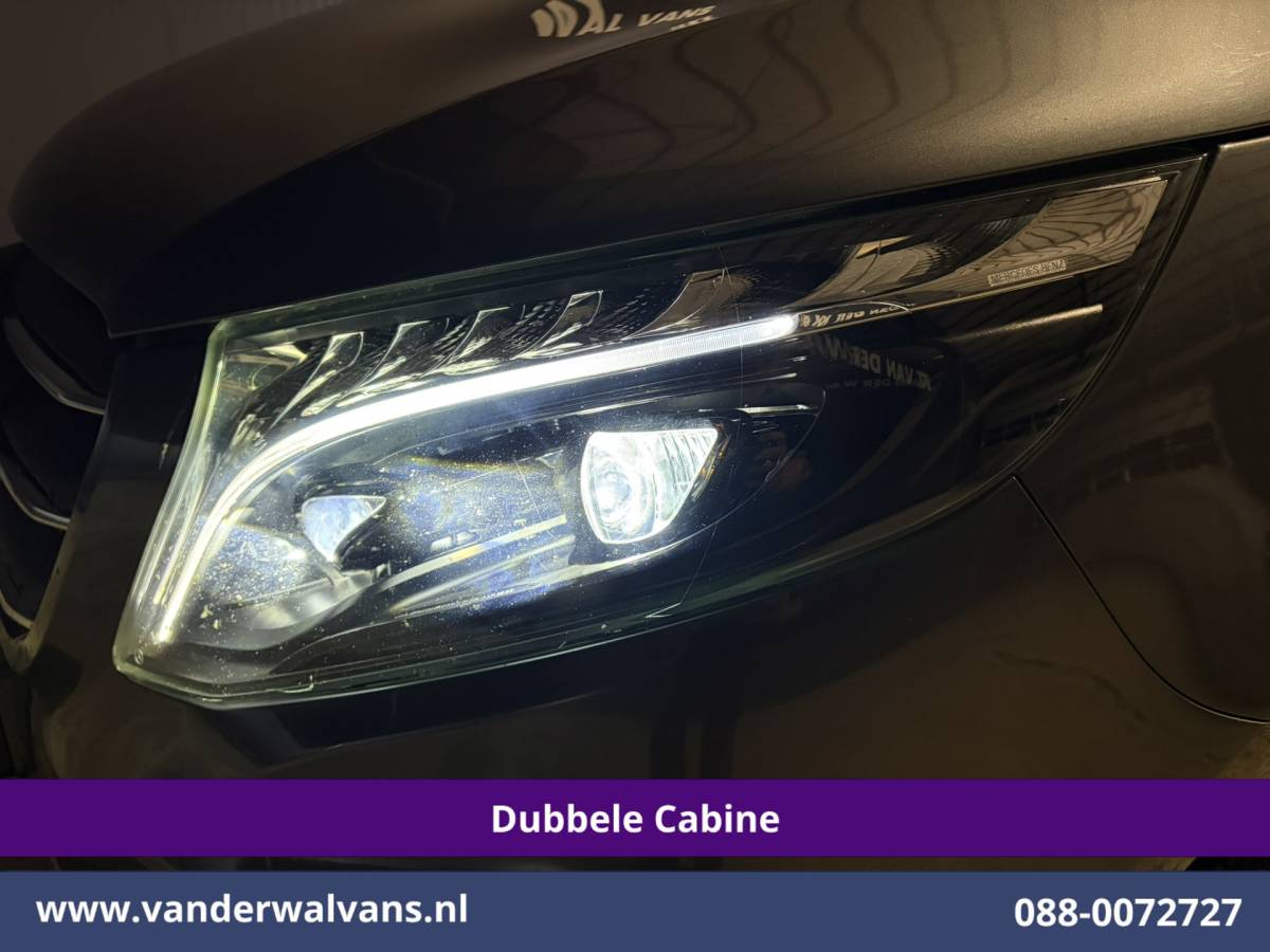 Mercedes-Benz Vito Mercedes-Benz Vito 116 CDI 164pk L2H1 Dubbele cabine Automaat Euro6 Airco | 5-Zits | Camera | 2x Zijdeur | LED | Apple Carplay 2500kg Trekhaak, Cruisecontrol, Android Auto, Lederen Bekleding, Parkeersensoren